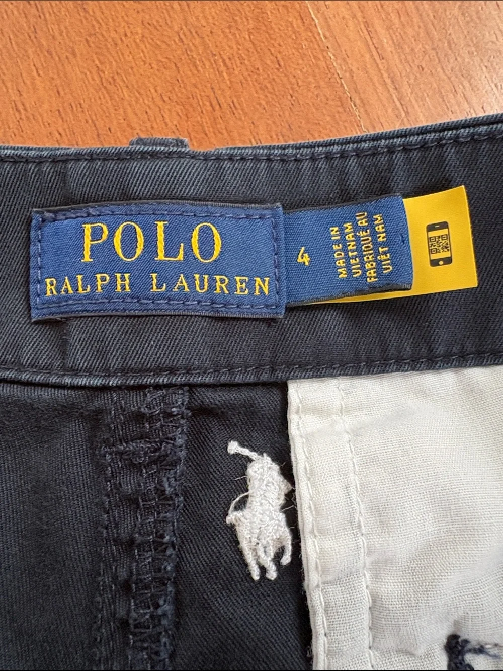 Ralph Lauren Small Navy Blue Polo Pony Embroidered Jean Shorts - Women's - Picture 5 of 7